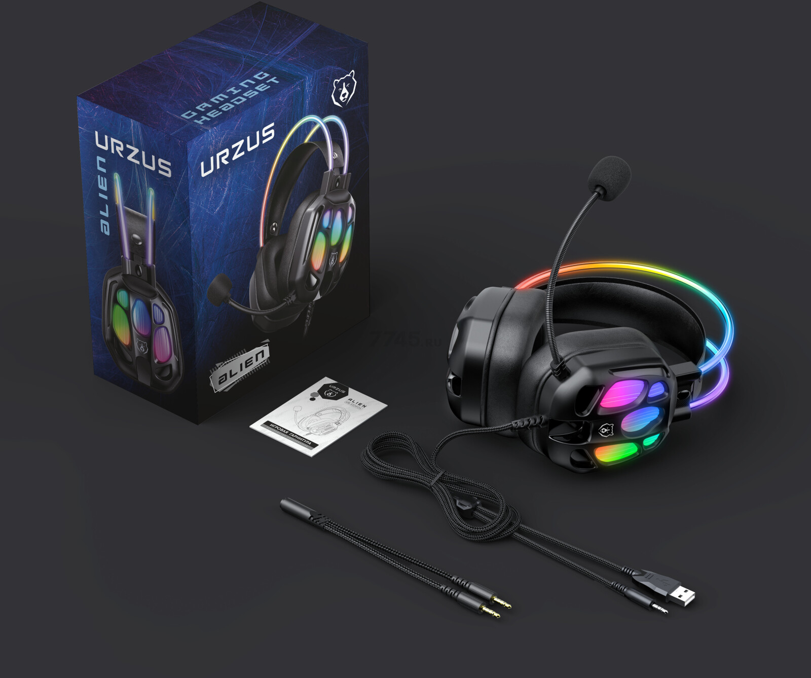 Наушники-гарнитура игровые URZUS UR-5524126 - Фото 8