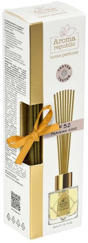 Аромадиффузор с палочками в стеклянном флаконе AROMA REPUBLIC №52 Parisian chic 30 мл (93800) - Фото 2