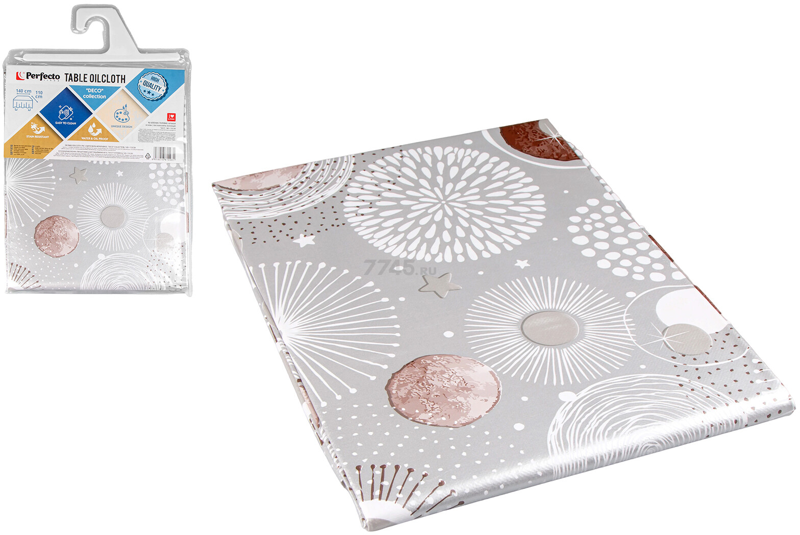 Клеенка столовая 140х110 см PERFECTO LINEA Deco (11-165286)