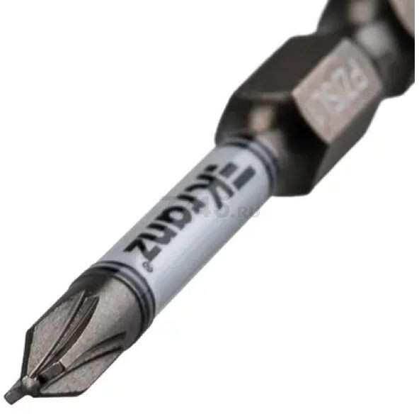 Бита для шуруповерта магнитная PZ/FL1 50 мм KRANZ 2 штуки (KR-92-0418-2) - Фото 3