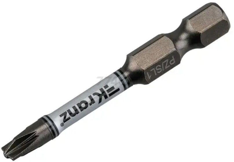 Бита для шуруповерта магнитная PZ/FL1 50 мм KRANZ 2 штуки (KR-92-0418-2) - Фото 4
