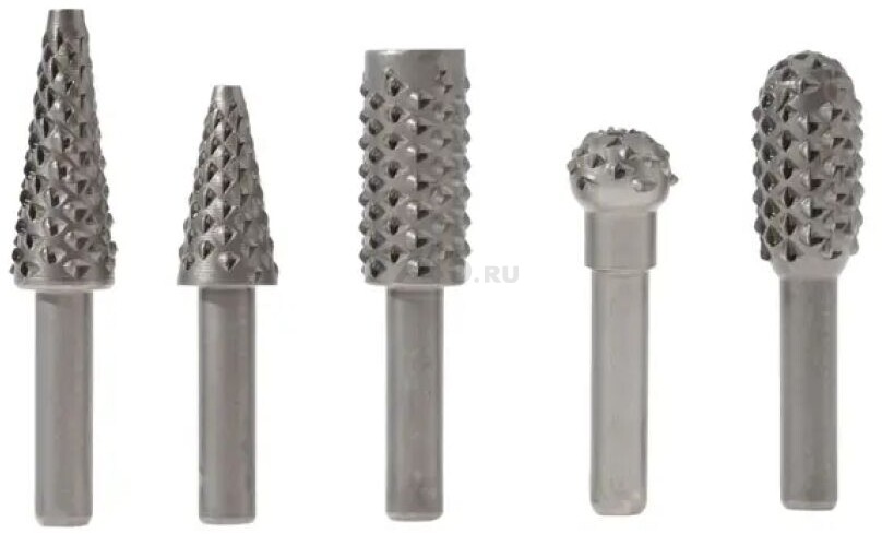 Набор борфрез по дереву 5 предметов KRANZ (KR-91-0798)