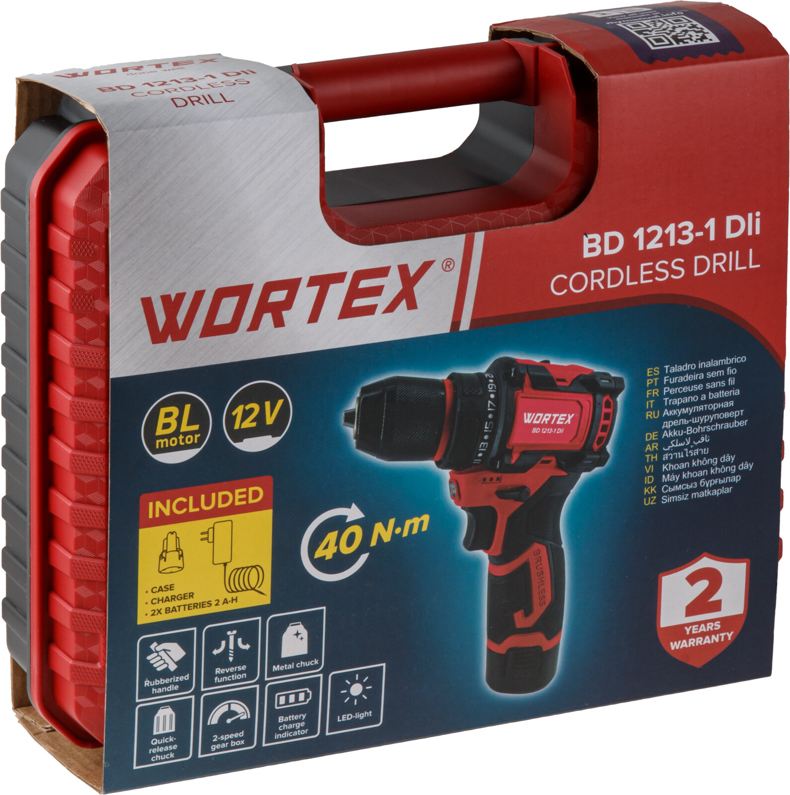 Дрель-шуруповерт аккумуляторная WORTEX BD 1213-1 Dli (2329019) - Фото 11