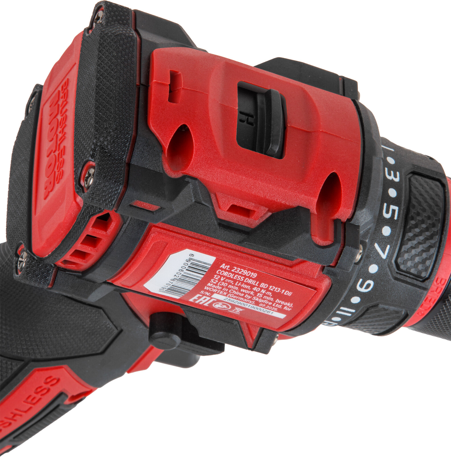 Дрель-шуруповерт аккумуляторная WORTEX BD 1213-1 Dli (2329019) - Фото 5