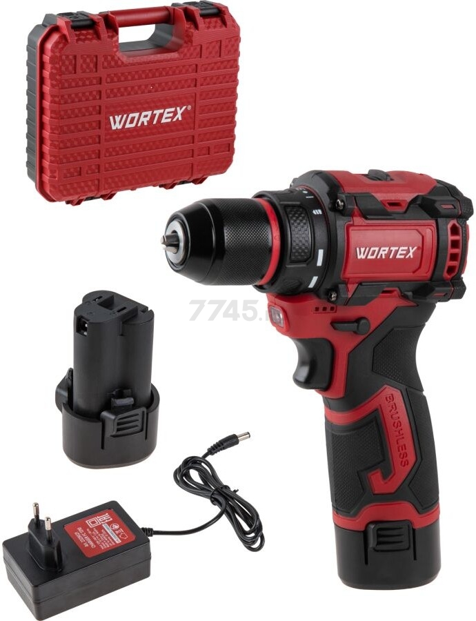 Дрель-шуруповерт аккумуляторная WORTEX BD 1213-1 Dli (2329019)