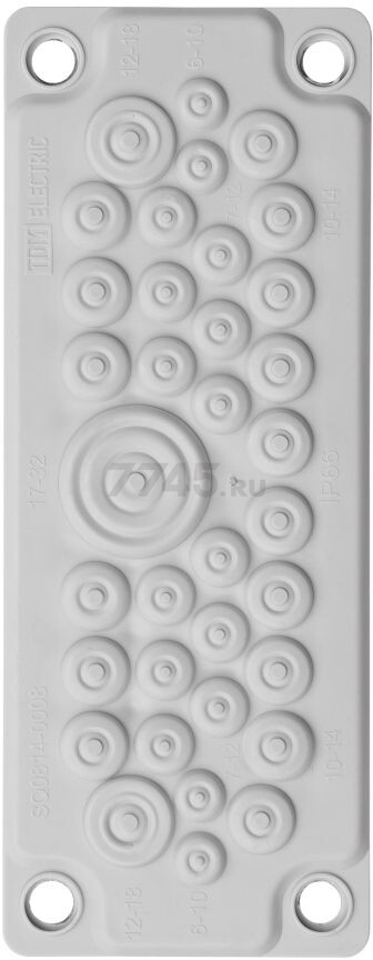 Ввод кабельный мембранный TDM КВМ-35 35 отверстий d 6-32 мм серый (SQ0814-0008) - Фото 3