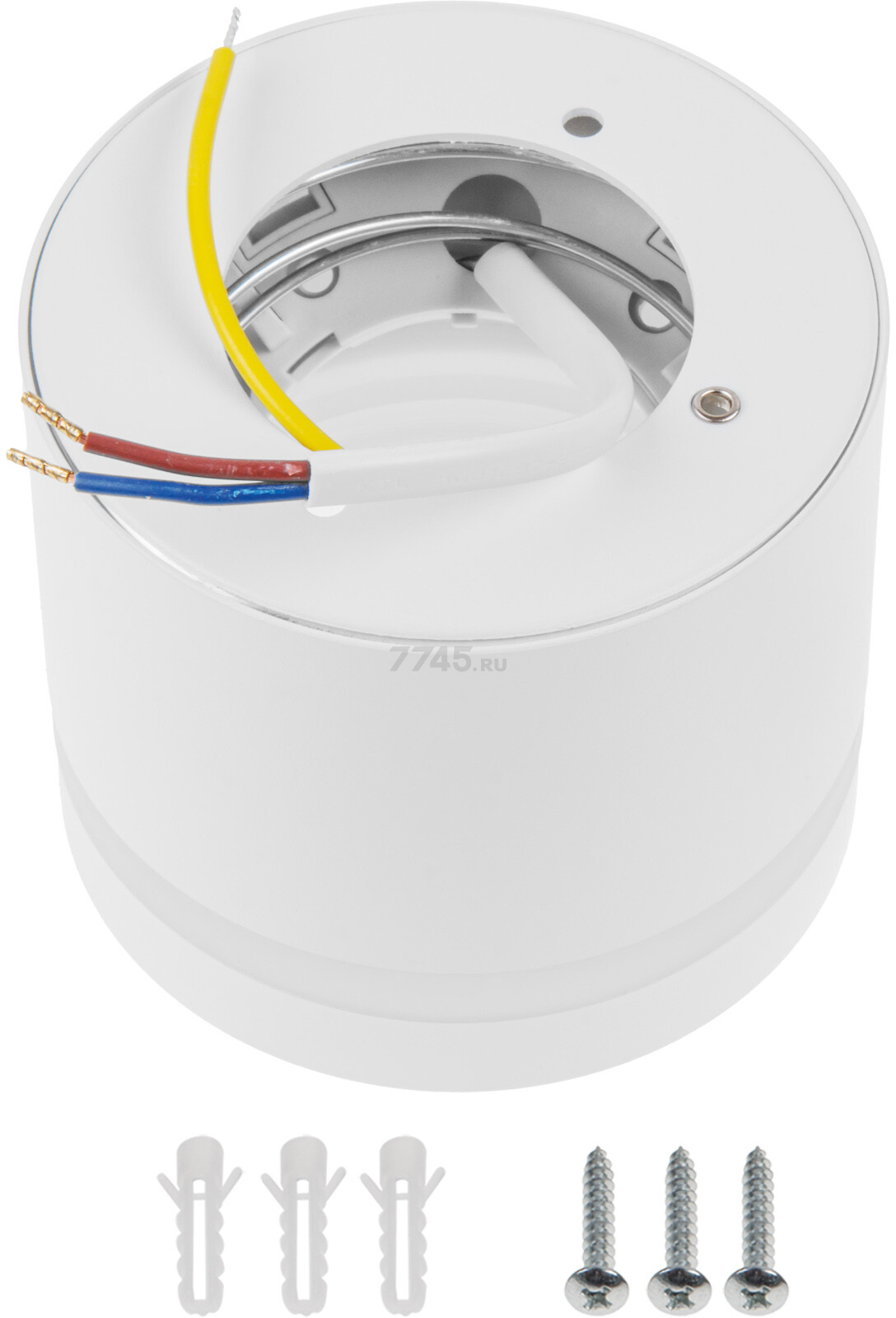 Светильник точечный накладной GX53 15 Вт LEIDEN ELECTRIC белый (807109) - Фото 4