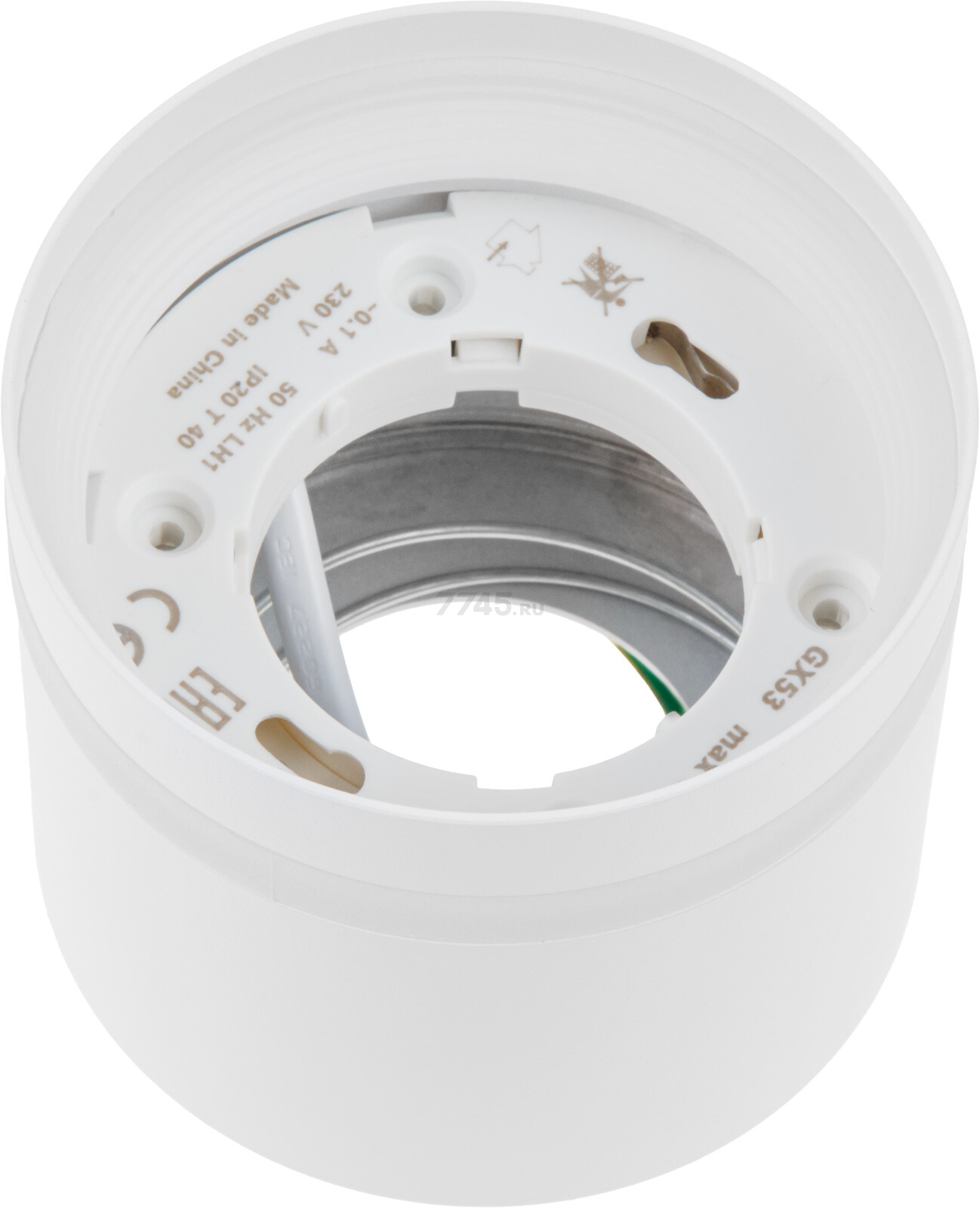 Светильник точечный накладной GX53 15 Вт LEIDEN ELECTRIC белый (807109) - Фото 5