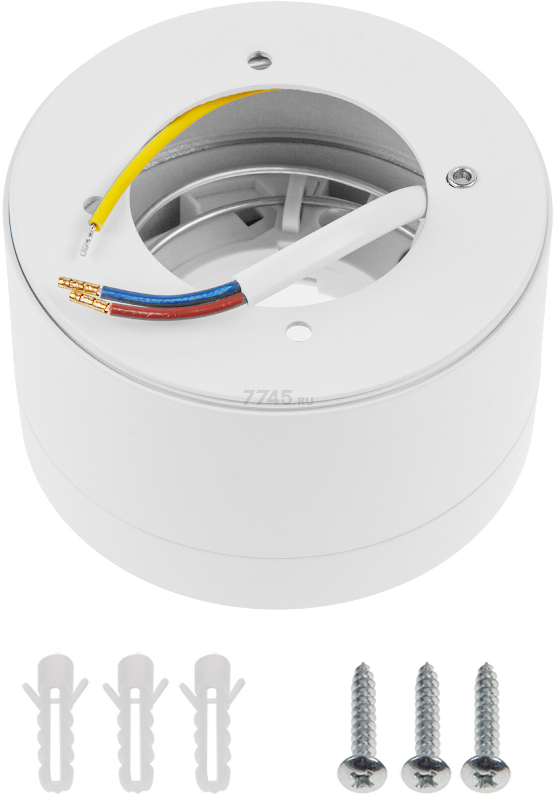 Светильник точечный накладной GX53 15 Вт LEIDEN ELECTRIC белый (807106) - Фото 4