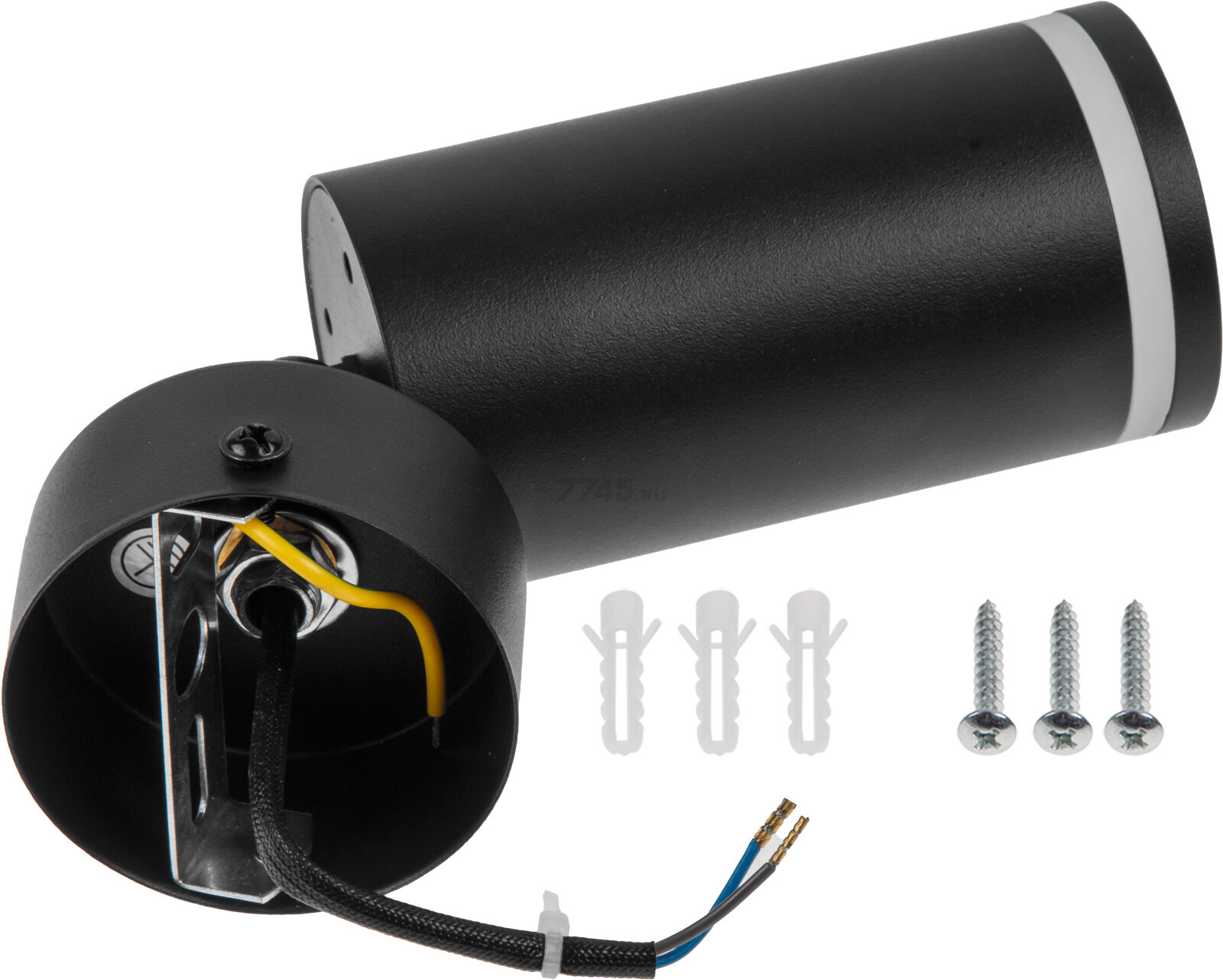 Светильник накладной поворотный GU10 12 Вт LEIDEN ELECTRIC черный (807111) - Фото 6