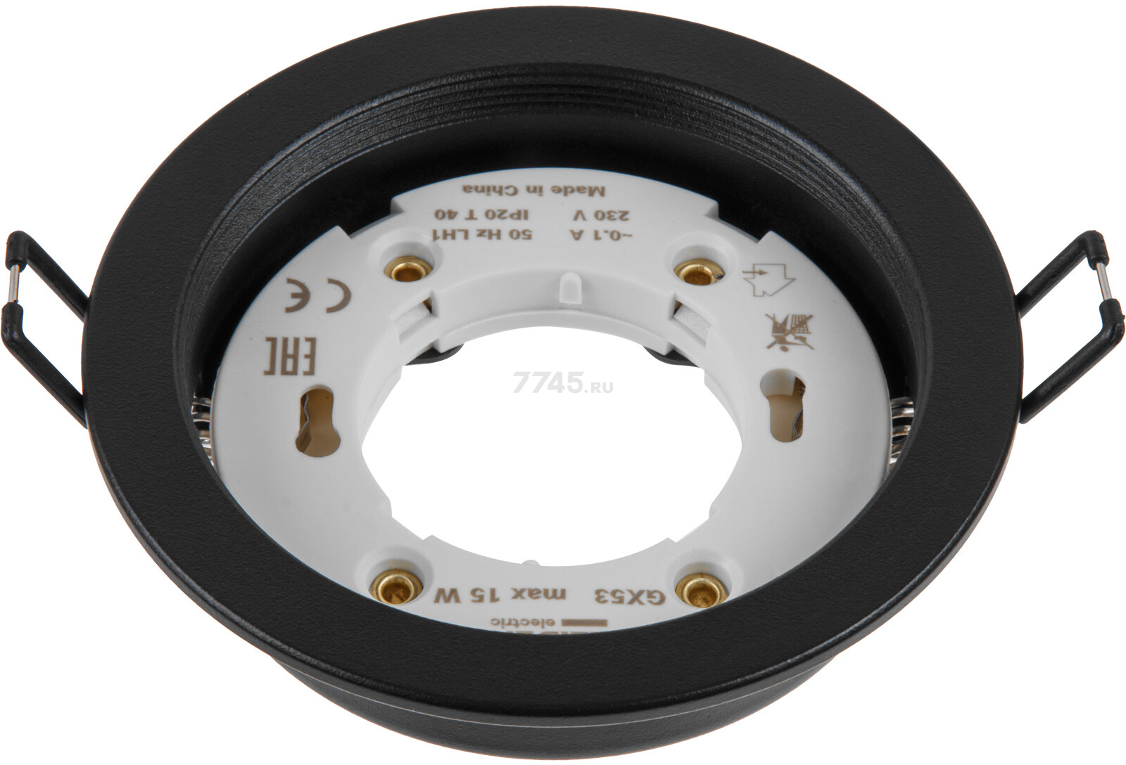 Светильник точечный встраиваемый GX53 15 Вт LEIDEN ELECTRIC черный (807105) - Фото 6