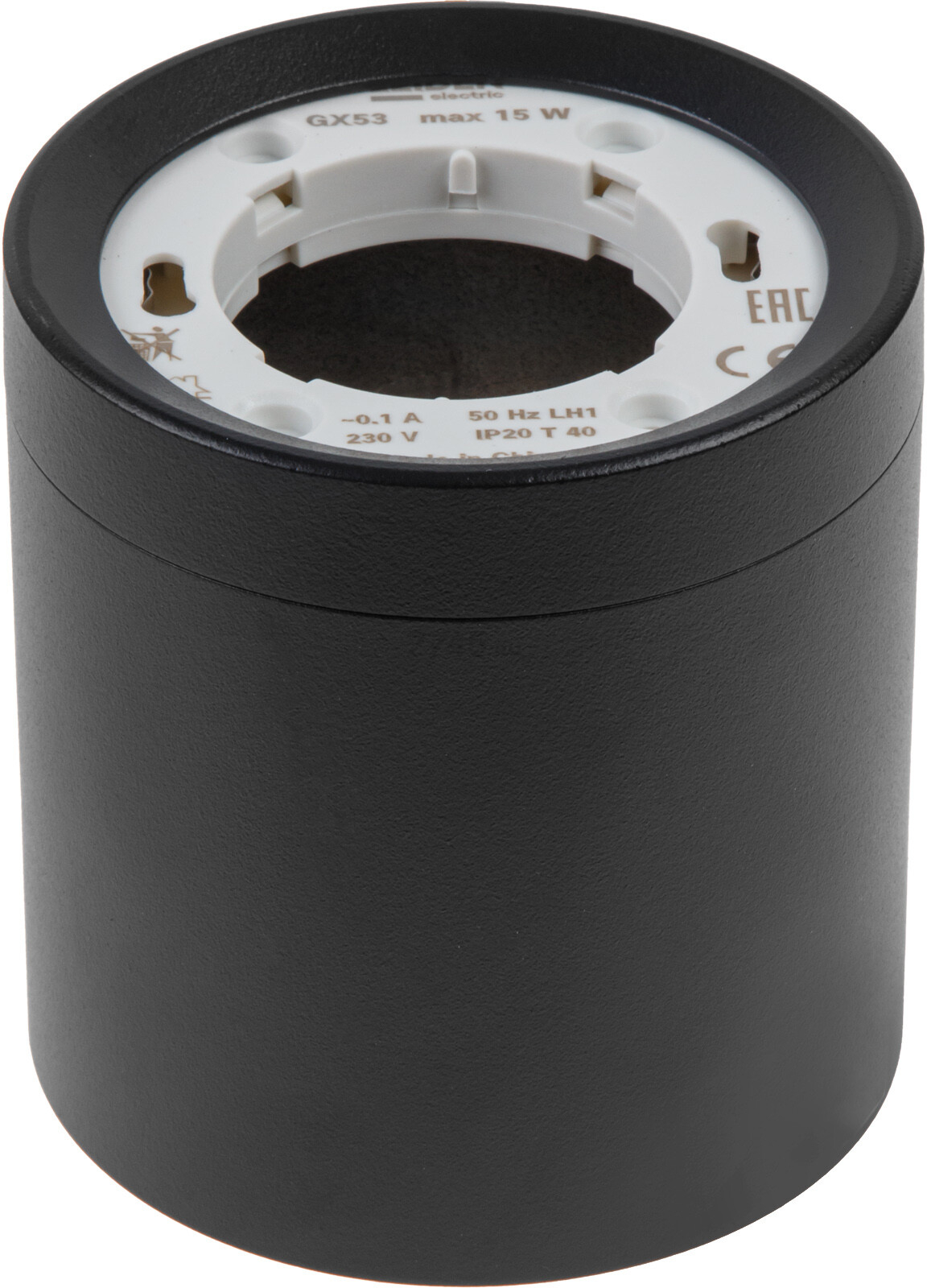 Светильник точечный накладной GX53 15 Вт LEIDEN ELECTRIC черный (807108) - Фото 5