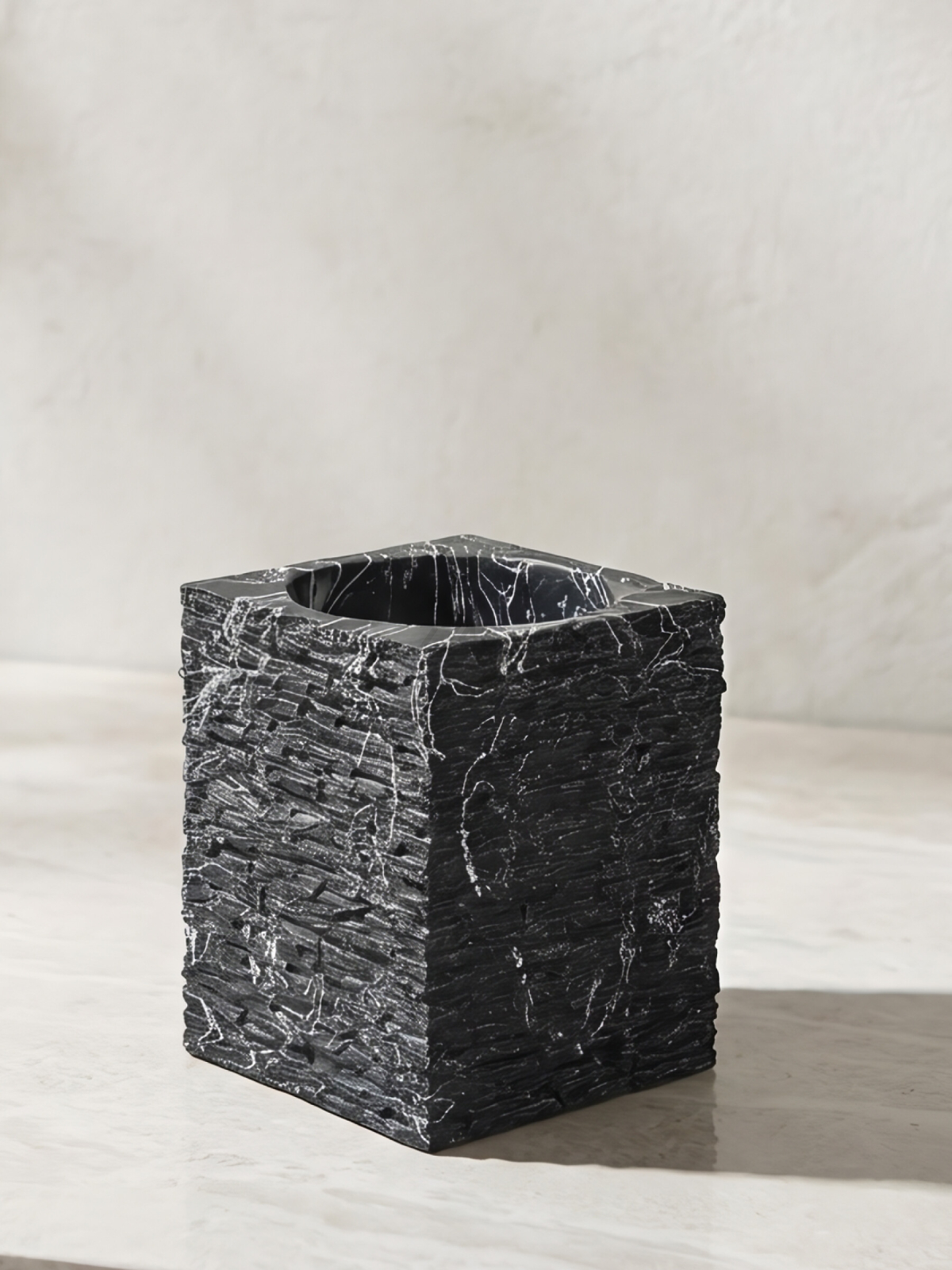 Ершик для унитаза PERFECTO LINEA StoneWave черный (35-130804) - Фото 4