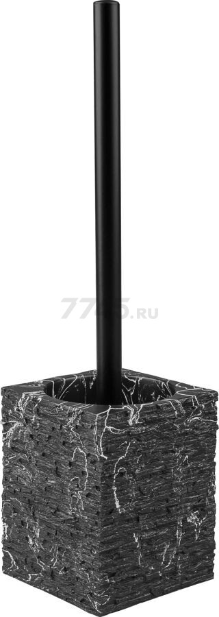 Ершик для унитаза PERFECTO LINEA StoneWave черный (35-130804) - Фото 3