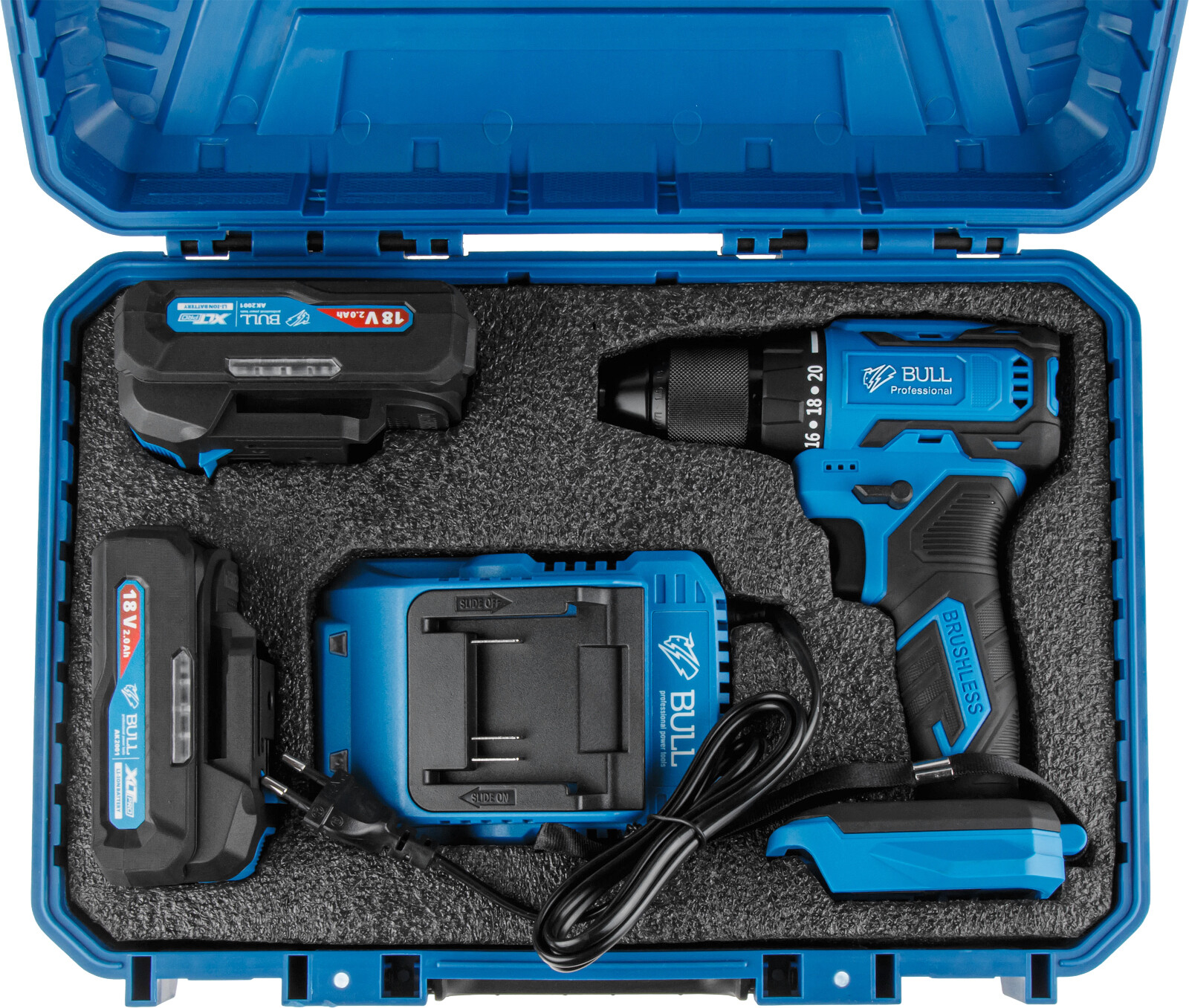 Дрель-шуруповерт аккумуляторная BULL SR 1804 R-series XLTpro (2329056) - Фото 12