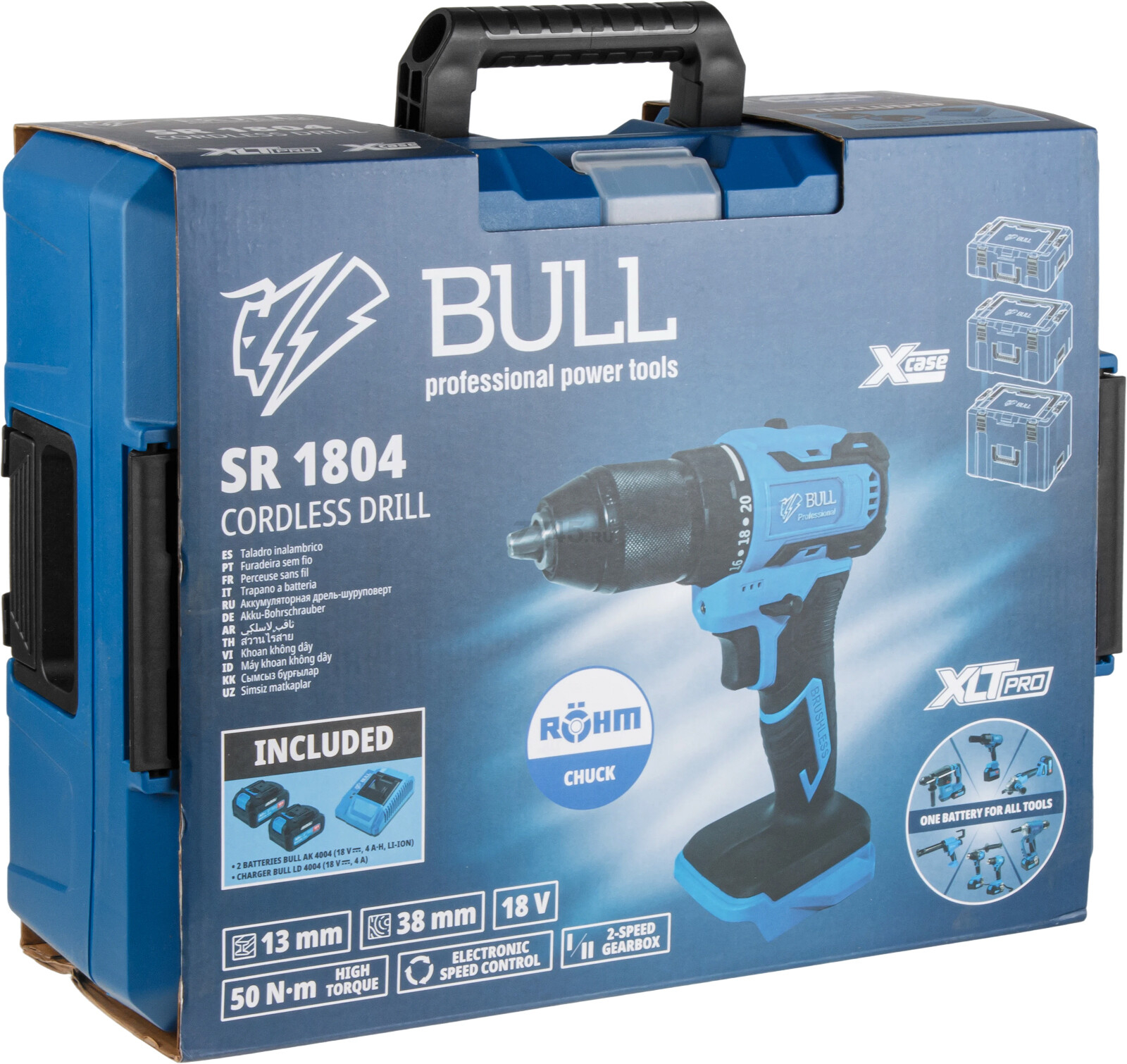 Дрель-шуруповерт аккумуляторная BULL SR 1804 R-series XLTpro (2329056) - Фото 13