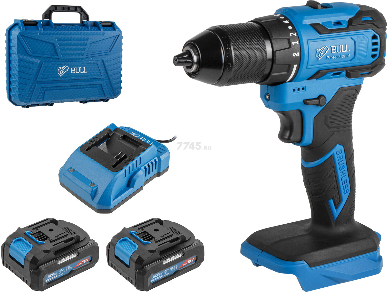 Дрель-шуруповерт аккумуляторная BULL SR 1804 R-series XLTpro (2329056) - Фото 2