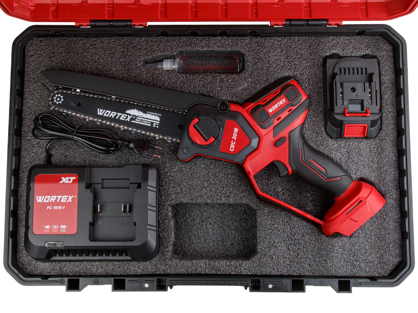 Пила цепная аккумуляторная WORTEX CEC 2018 ALL1 XLT SET (2329052) - Фото 13