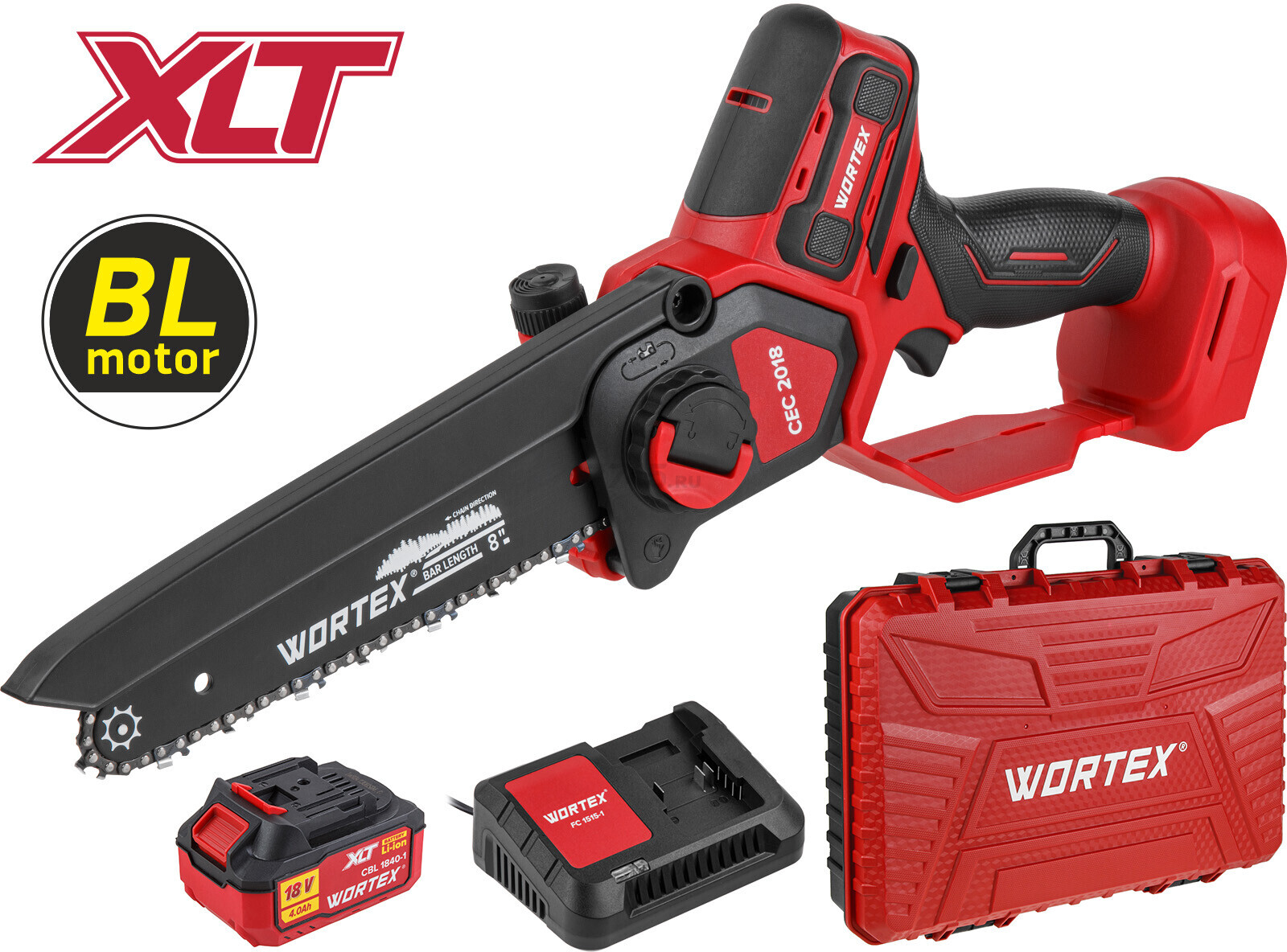 Пила цепная аккумуляторная WORTEX CEC 2018 ALL1 XLT SET (2329052)