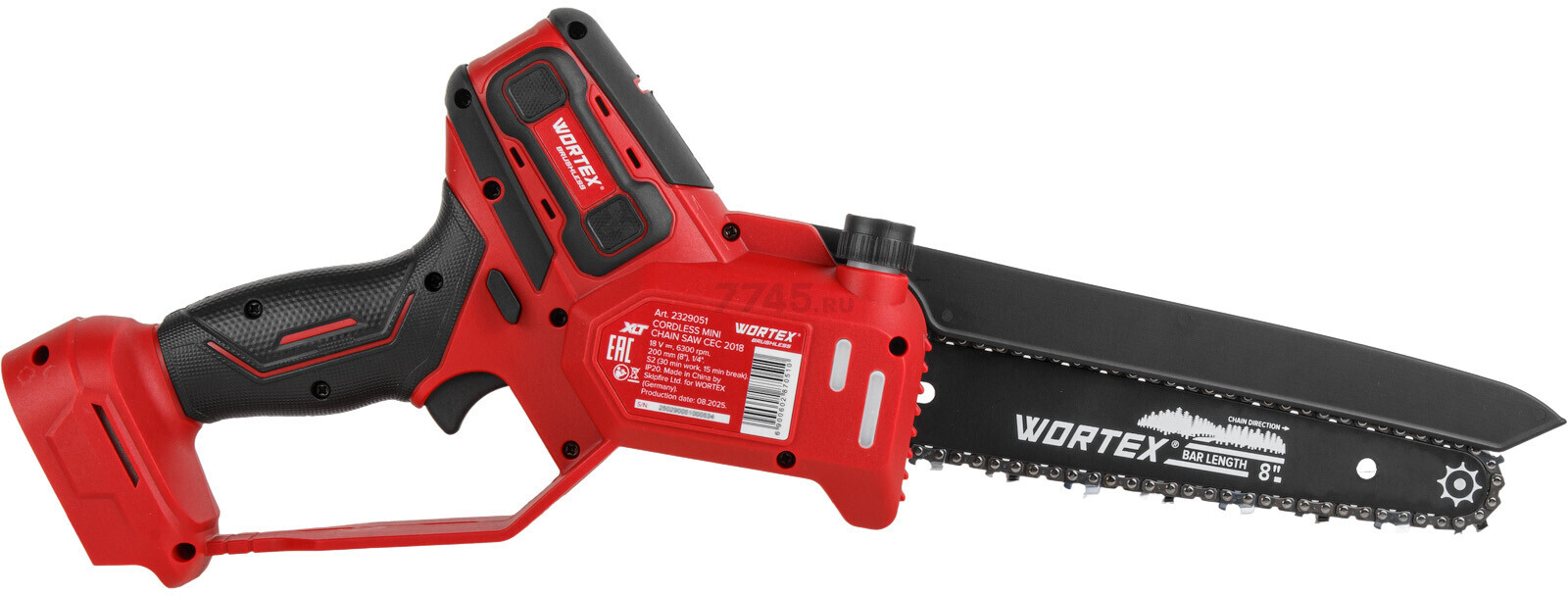 Пила цепная аккумуляторная WORTEX CEC 2018 ALL1 XLT SET (2329052) - Фото 7