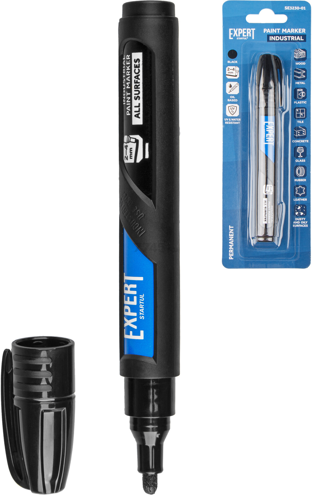 Маркер перманентный EXPERT STARTUL черный (SE3230-01)