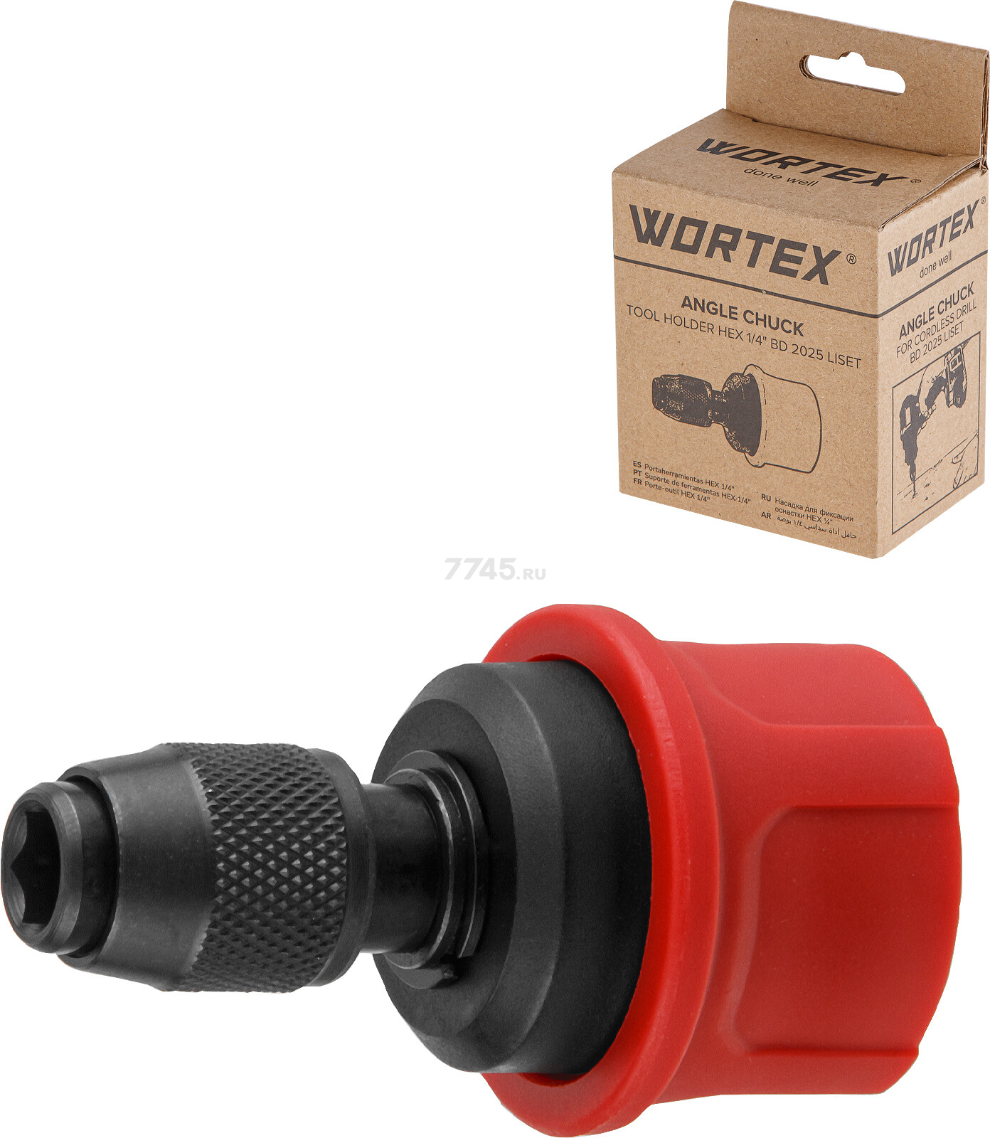 Насадка для фиксации оснастки HEX 1/4" WORTEX для BD 2025 LiSET (1325848)