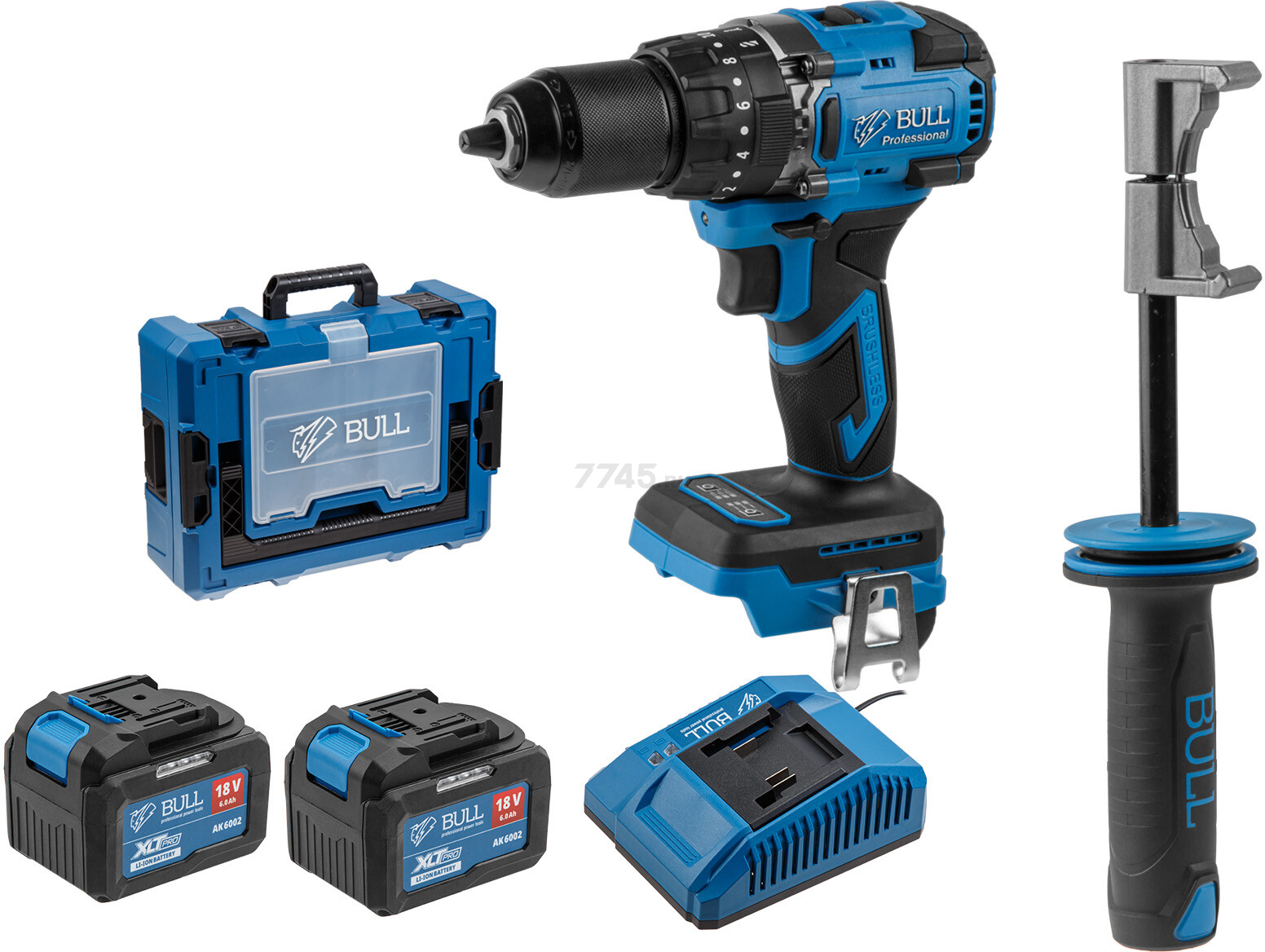 Дрель-шуруповерт аккумуляторная ударная BULL SR 1806 R-series XLTpro Xcase (2329060) - Фото 4