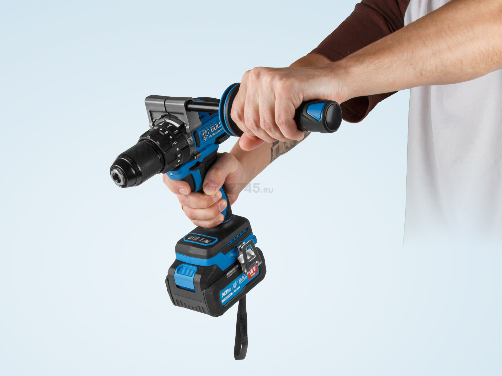 Дрель-шуруповерт аккумуляторная ударная BULL SR 1806 R-series XLTpro (2329059) - Фото 17