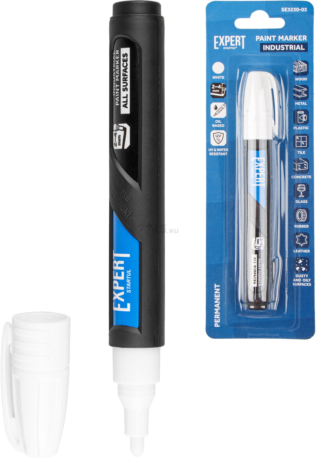 Маркер перманентный EXPERT STARTUL белый (SE3230-03)