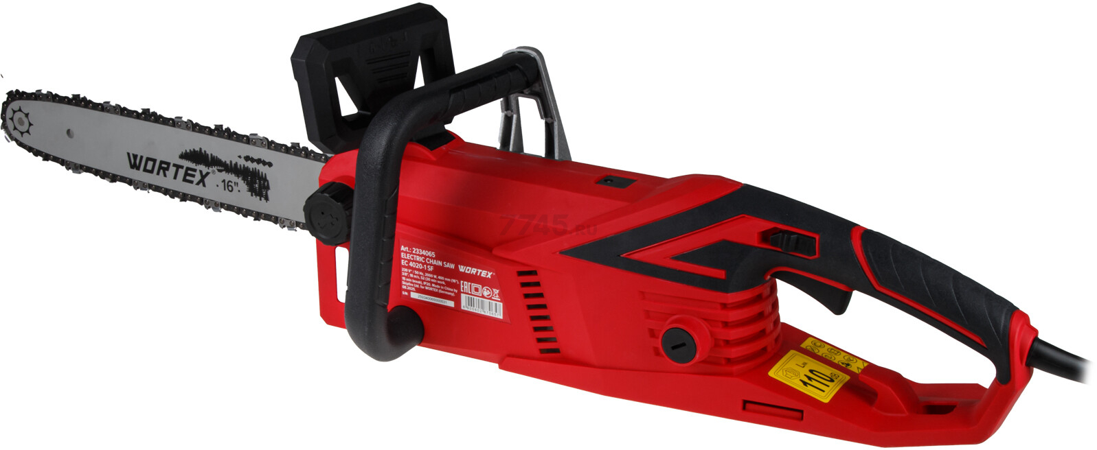 Пила цепная электрическая WORTEX EC 4020-1 SF (2334065) - Фото 2