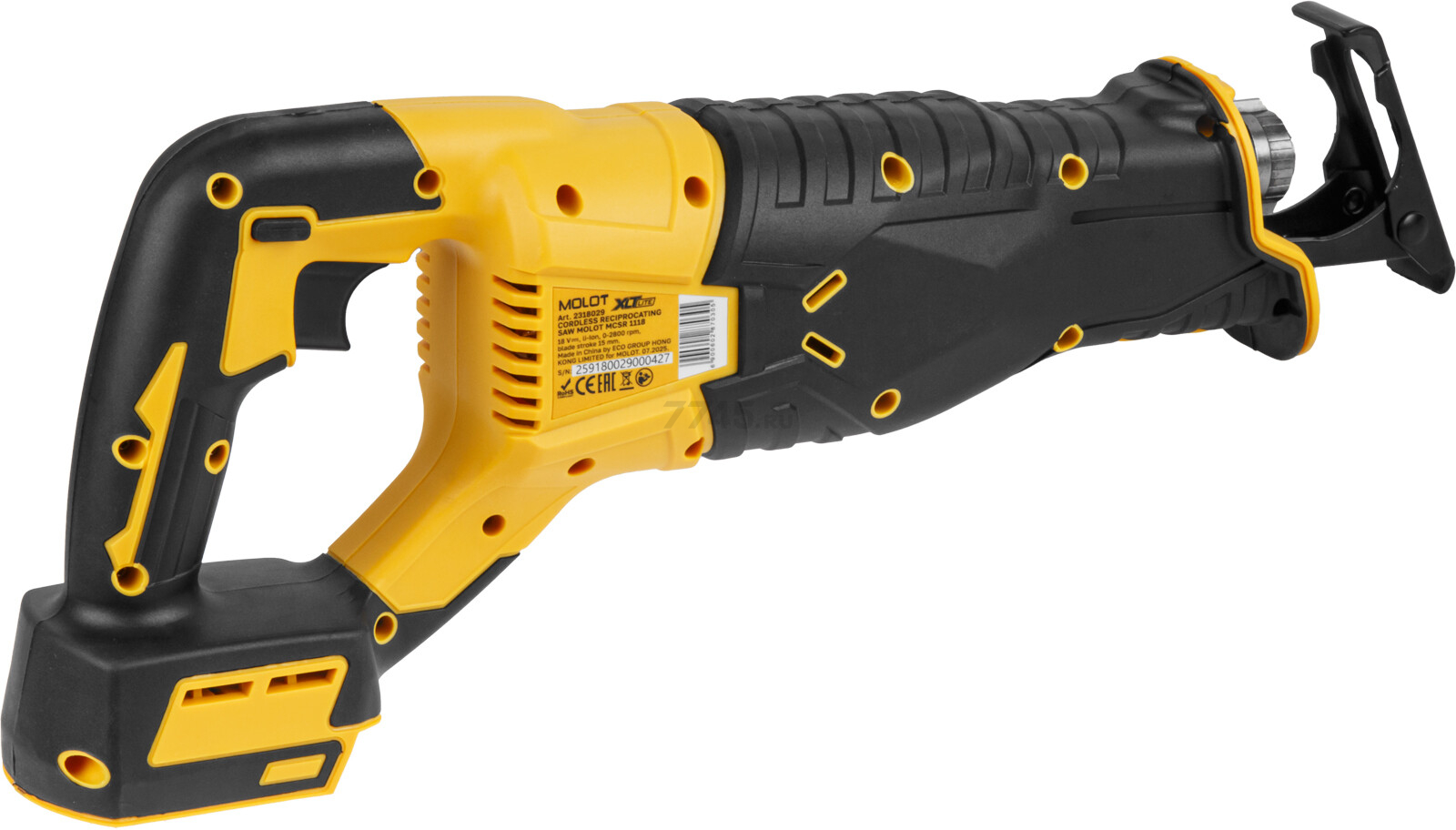 Пила сабельная аккумуляторная MOLOT MCSR 1118 XLT Lite SOLO (2318029) - Фото 11