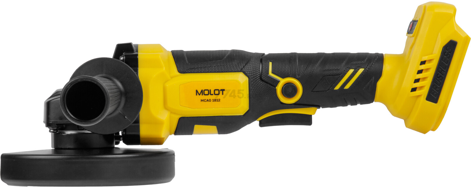 Шлифмашина угловая аккумуляторная MOLOT MCAG 1812 XLT Lite SOLO (2318031) - Фото 10
