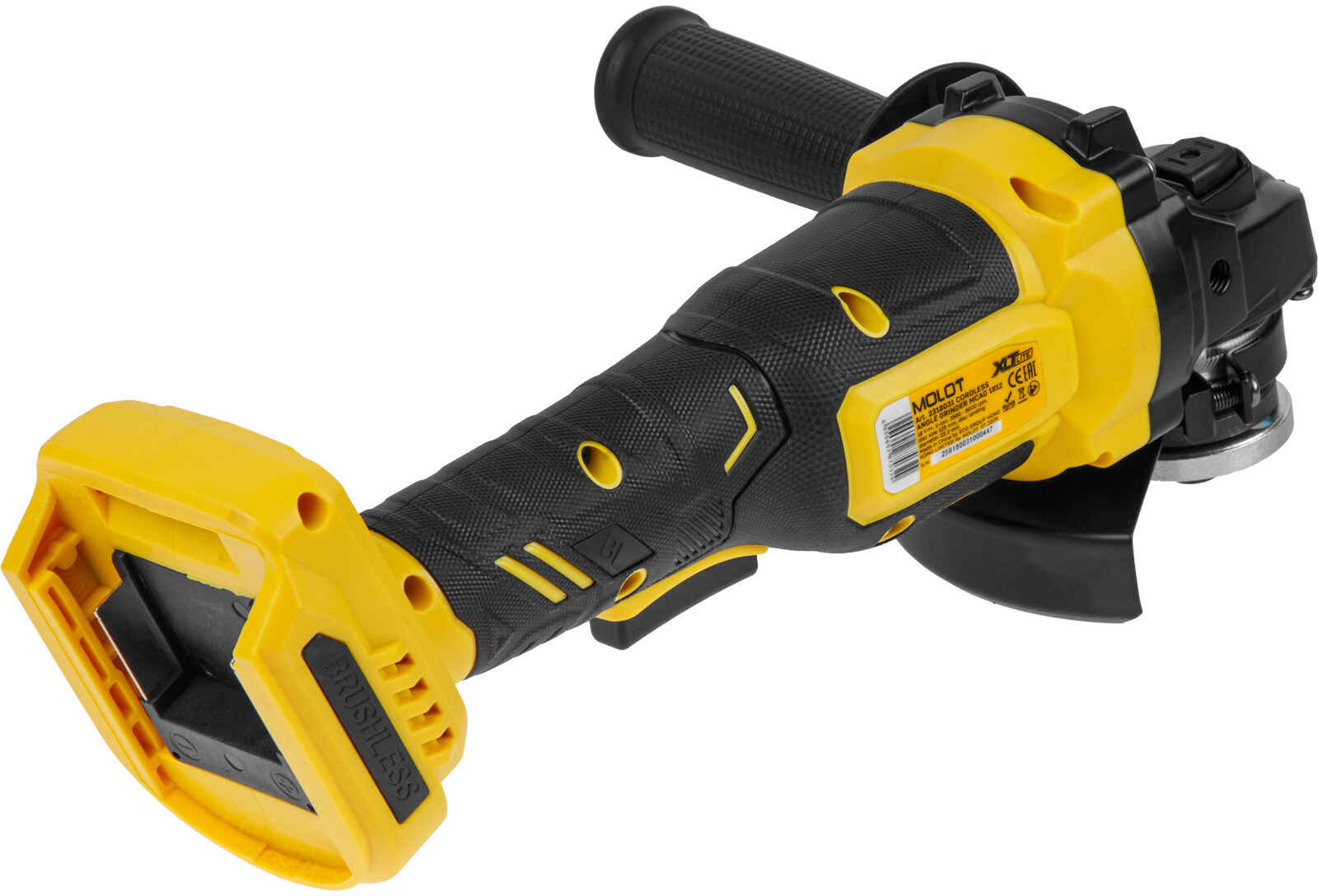 Шлифмашина угловая аккумуляторная MOLOT MCAG 1812 XLT Lite SOLO (2318031) - Фото 12