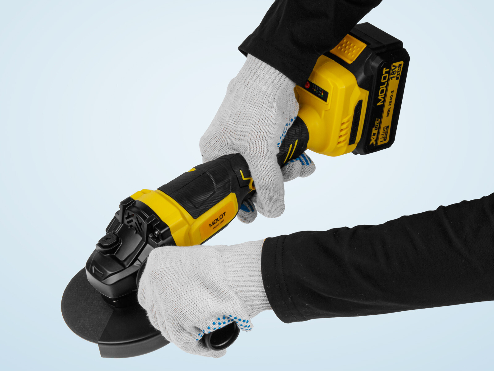 Шлифмашина угловая аккумуляторная MOLOT MCAG 1812 XLT Lite SOLO (2318031) - Фото 16