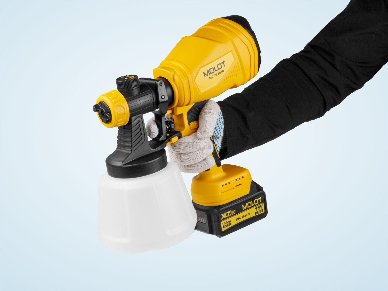 Краскораспылитель аккумуляторный MOLOT MCPS 1810 XLT Lite SET (2318036) - Фото 16