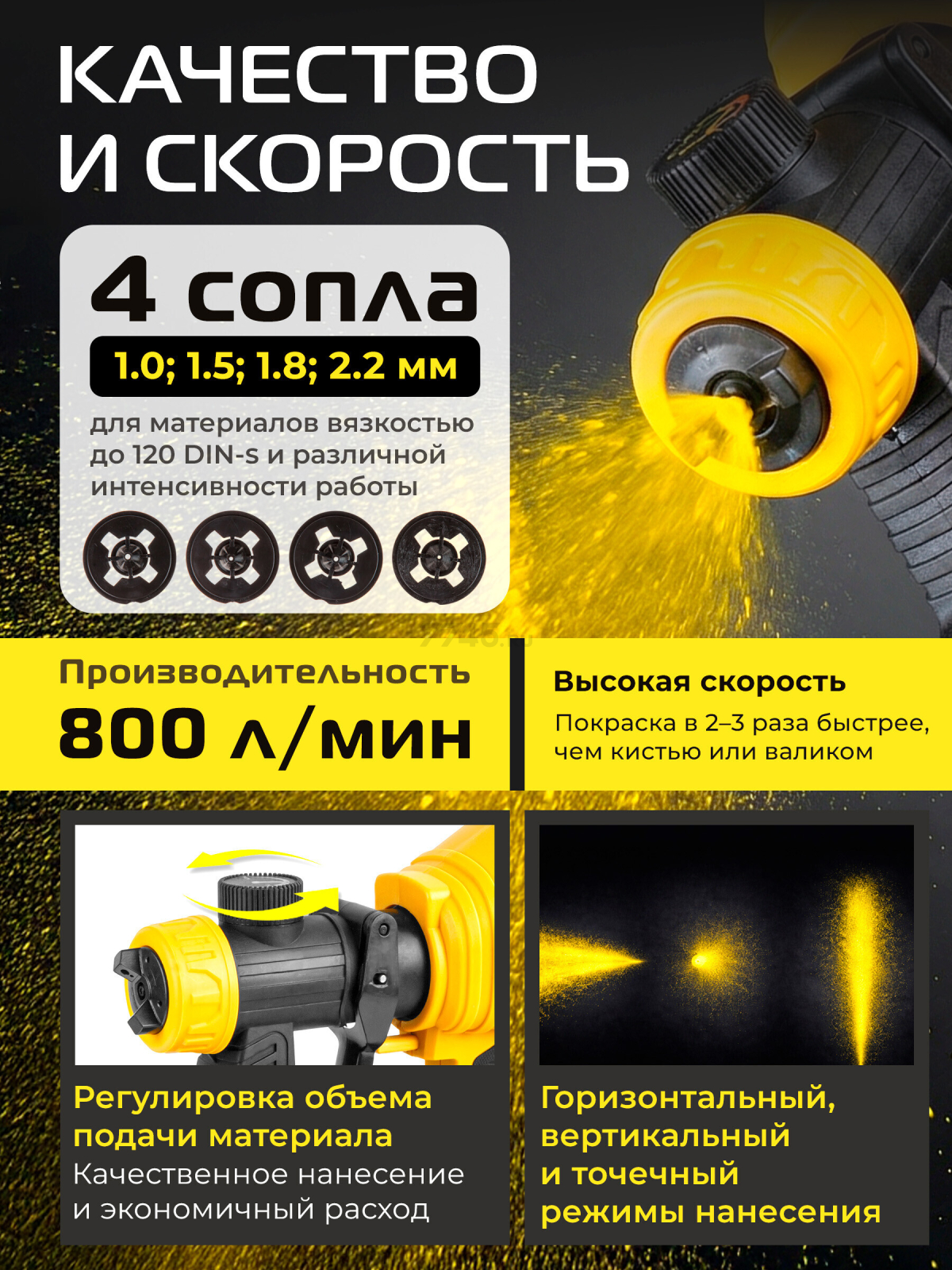Краскораспылитель аккумуляторный MOLOT MCPS 1810 XLT Lite SET (2318036) - Фото 2