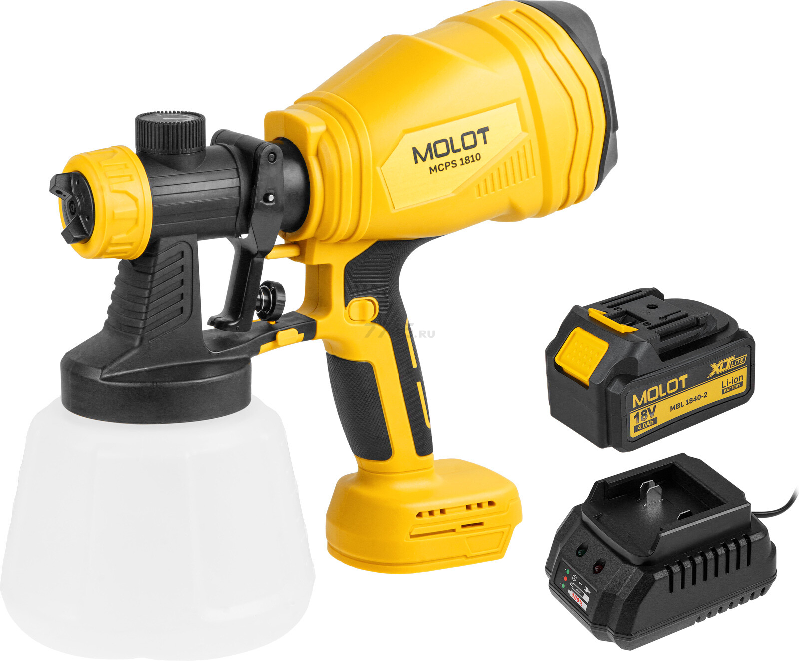 Краскораспылитель аккумуляторный MOLOT MCPS 1810 XLT Lite SET (2318036)