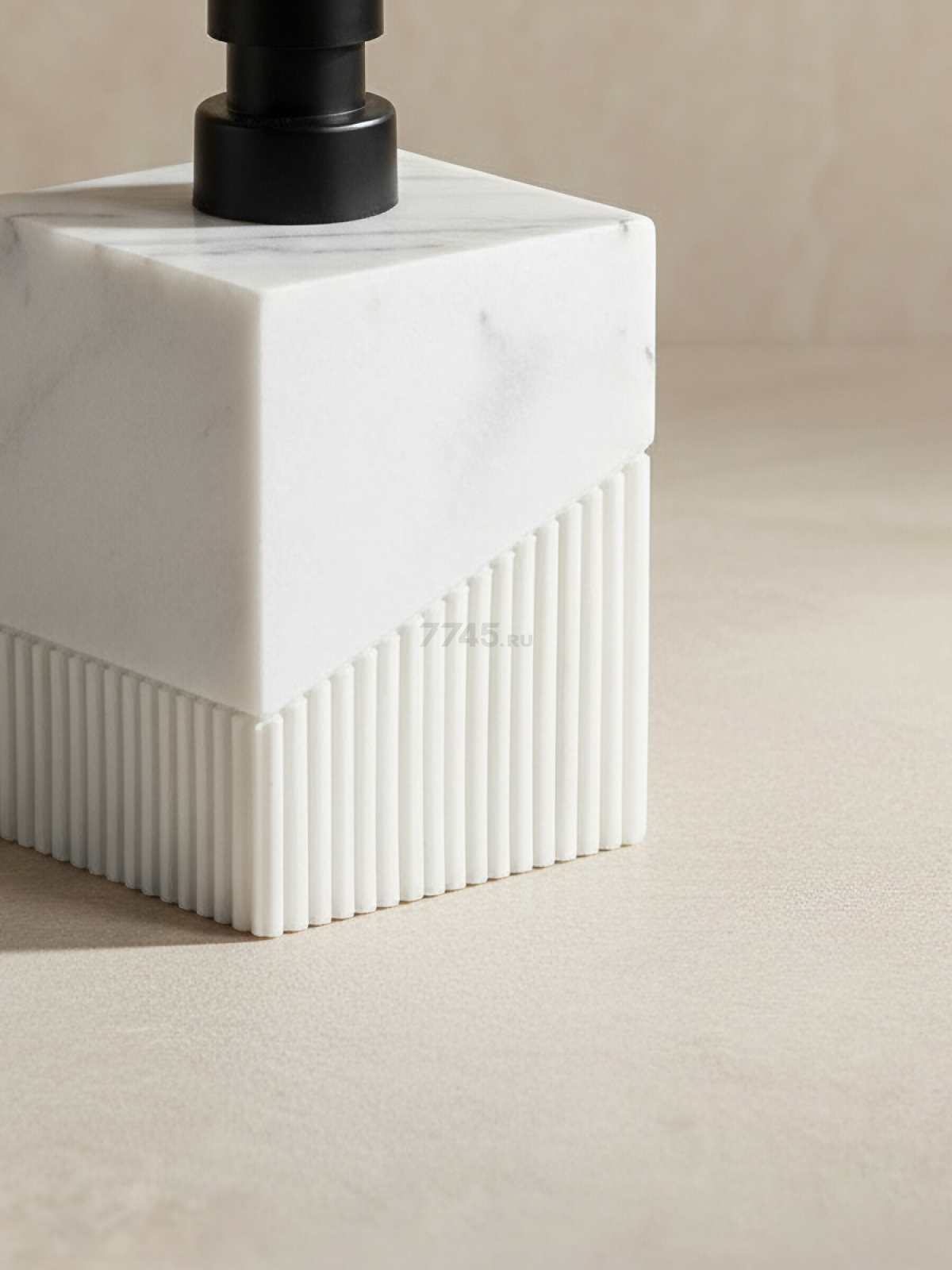 Дозатор для жидкого мыла PERFECTO LINEA Element Marble белый (35-618701) - Фото 3