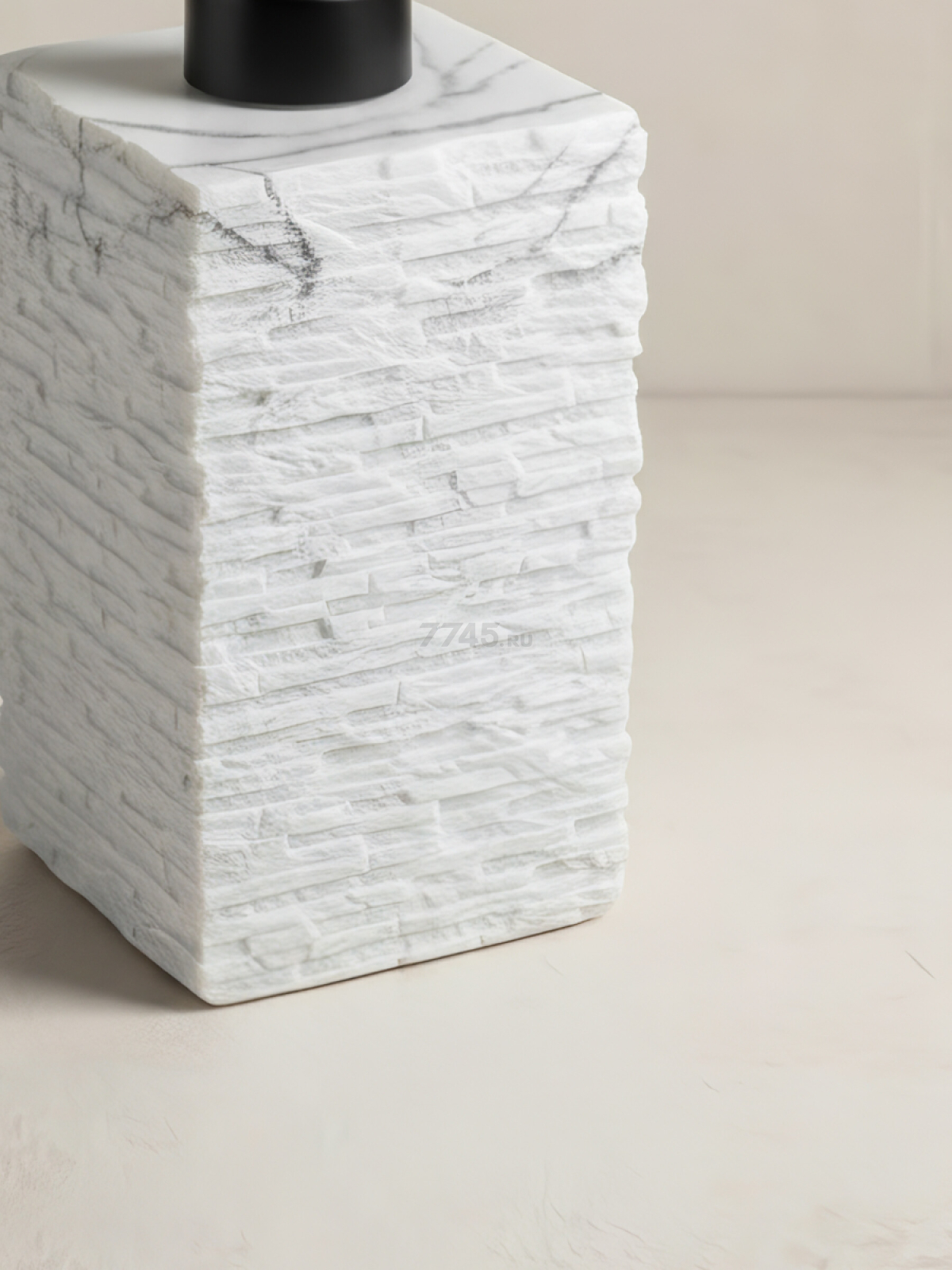 Дозатор для жидкого мыла PERFECTO LINEA StoneWave белый (35-130811) - Фото 3