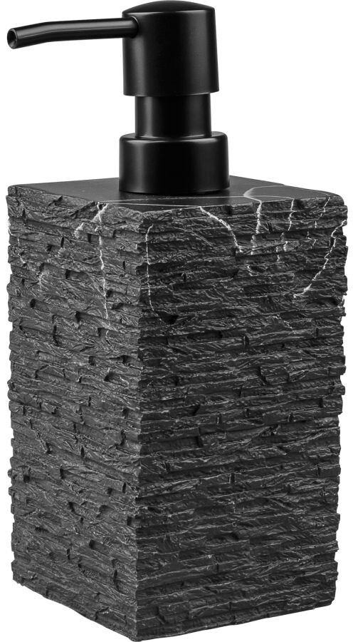 Дозатор для жидкого мыла PERFECTO LINEA StoneWave черный (35-130801)