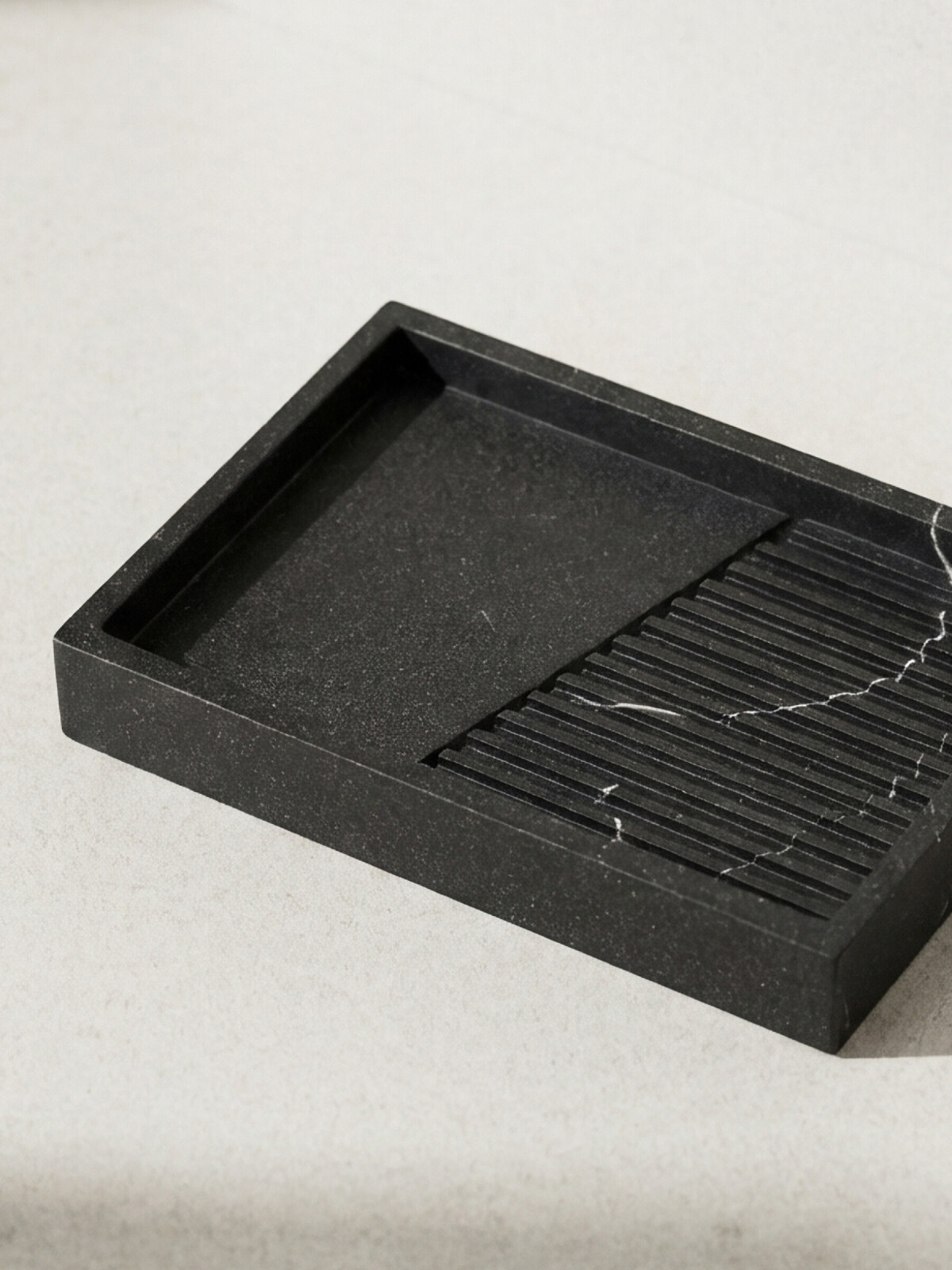 Мыльница PERFECTO LINEA Element Marble черный (35-618603) - Фото 2