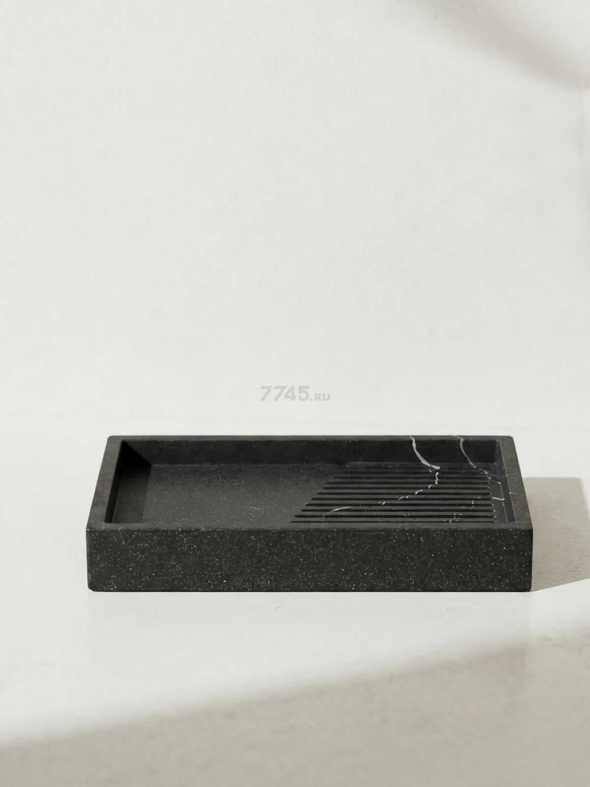 Мыльница PERFECTO LINEA Element Marble черный (35-618603) - Фото 4