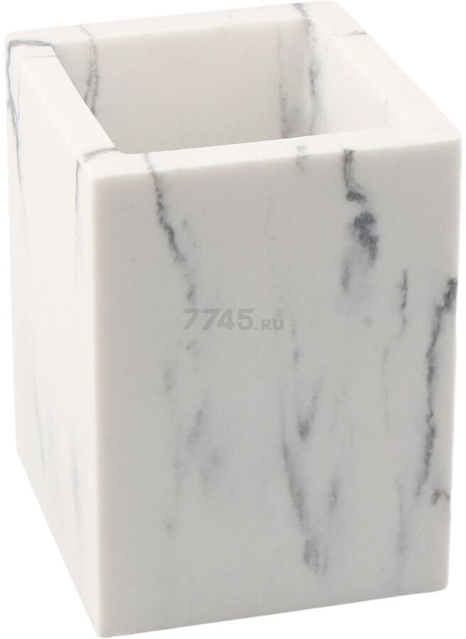 Набор аксессуаров для ванной комнаты Marble 4 предмета PERFECTO LINEA белый (35-000105) - Фото 4