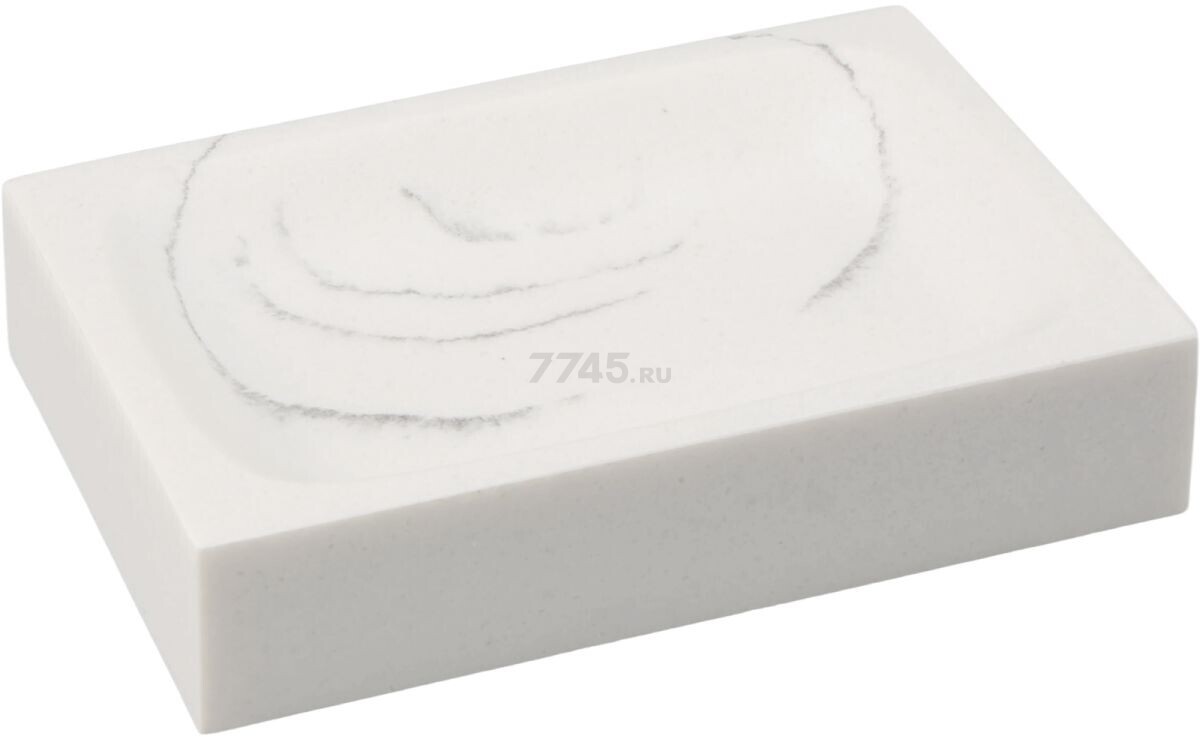 Набор аксессуаров для ванной комнаты Marble 4 предмета PERFECTO LINEA белый (35-000105) - Фото 5