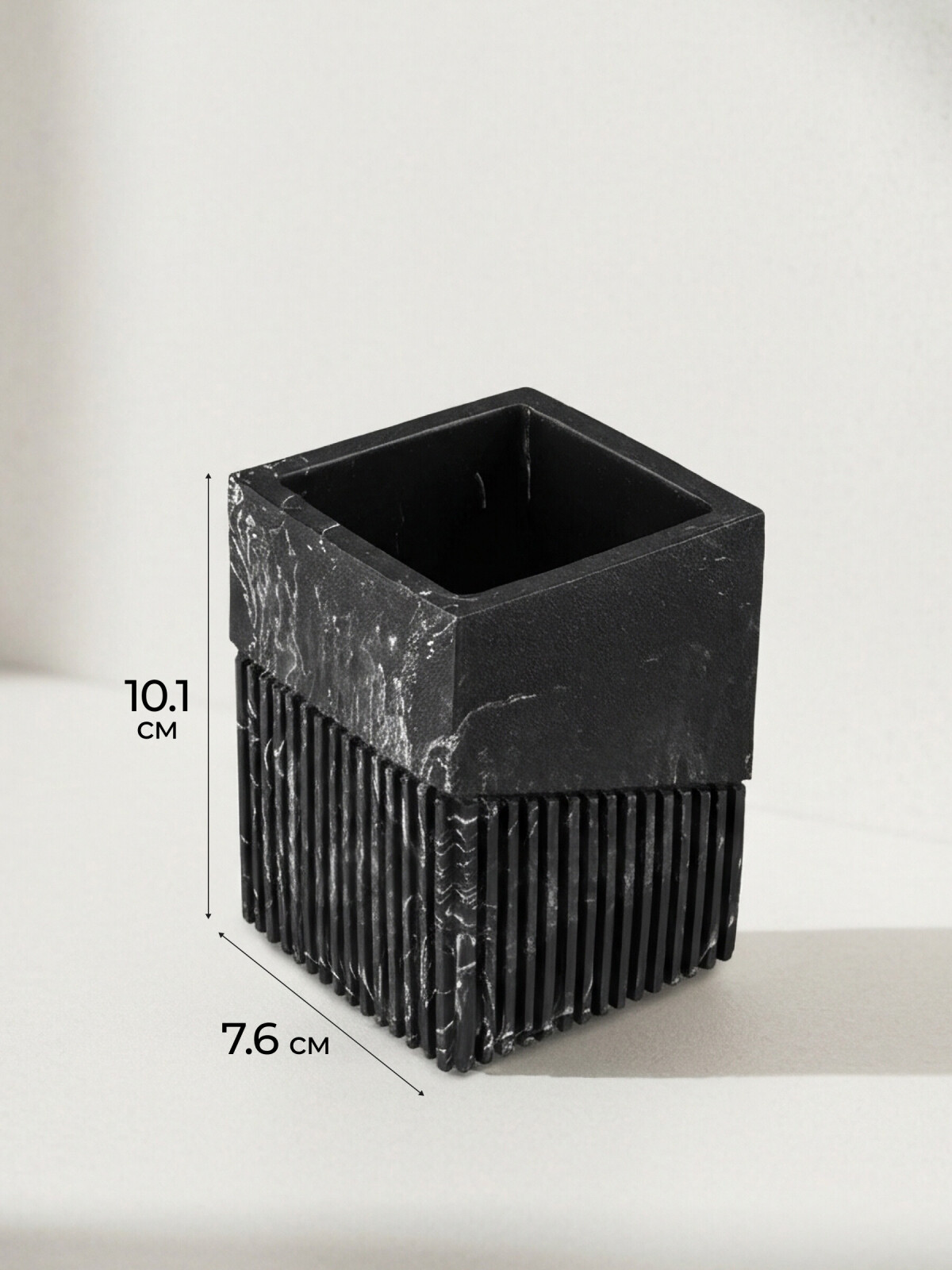 Стакан PERFECTO LINEA Element Marble черный (35-618602) - Фото 6