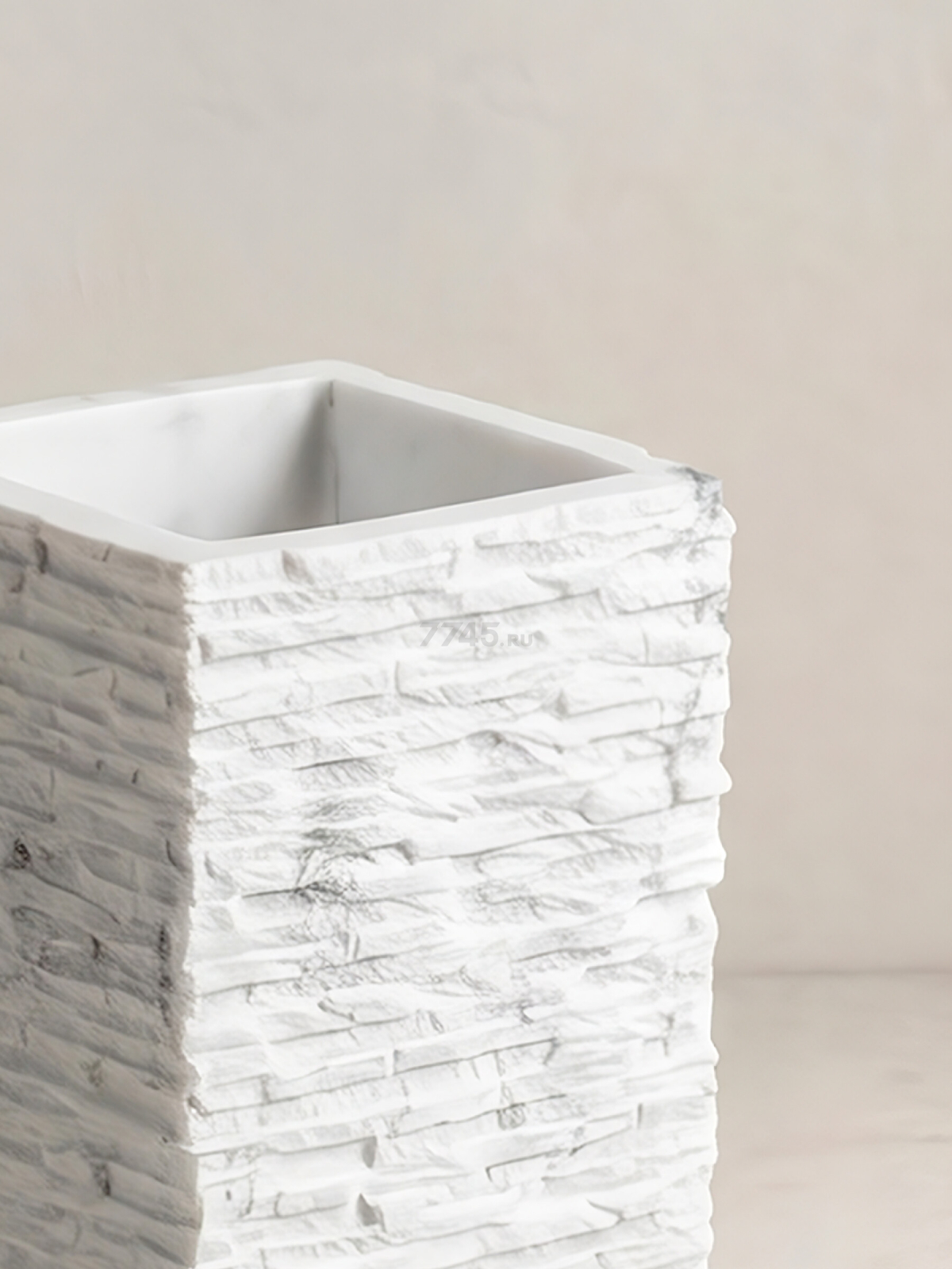 Стакан PERFECTO LINEA StoneWave белый (35-130812) - Фото 2