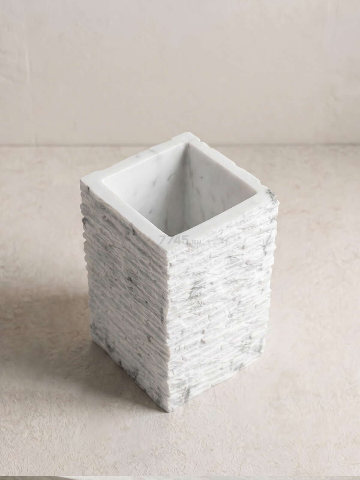 Стакан PERFECTO LINEA StoneWave белый (35-130812) - Фото 3