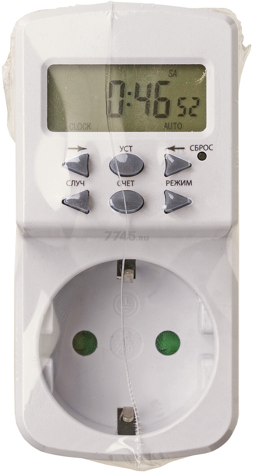 Розетка с таймером TDM ТРЭ-Н-01-1мин/7дн-10on/off-8А Народный (SQ1506-0102) - Фото 3