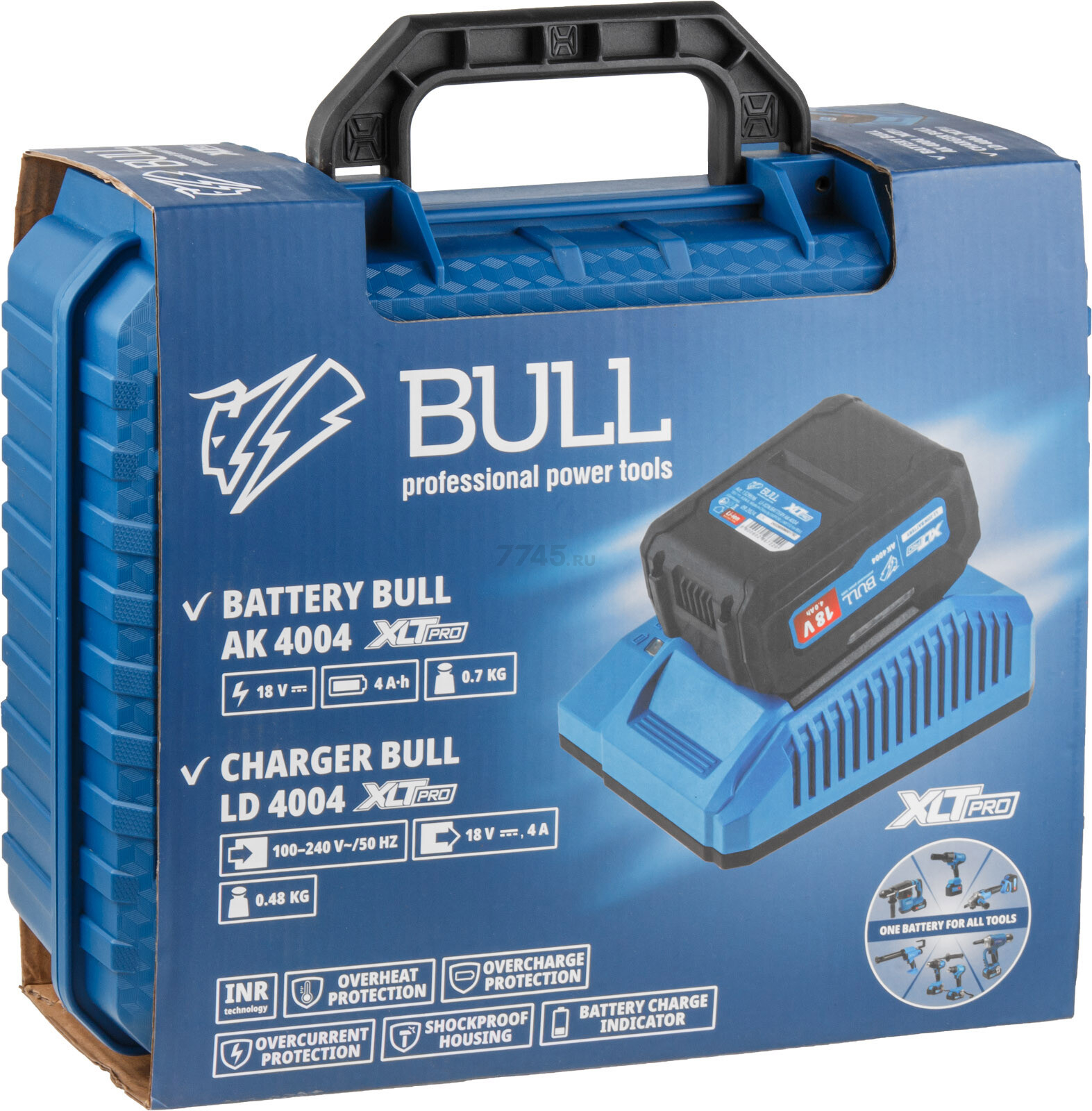 Комплект аккумулятор 18В 4Ач и зарядное устройство BULL XLTpro SET (2329061) - Фото 10