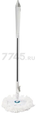 Швабра с отжимным ведром PERFECTO LINEA AquaSpin бело-серая (43-452521) - Фото 7